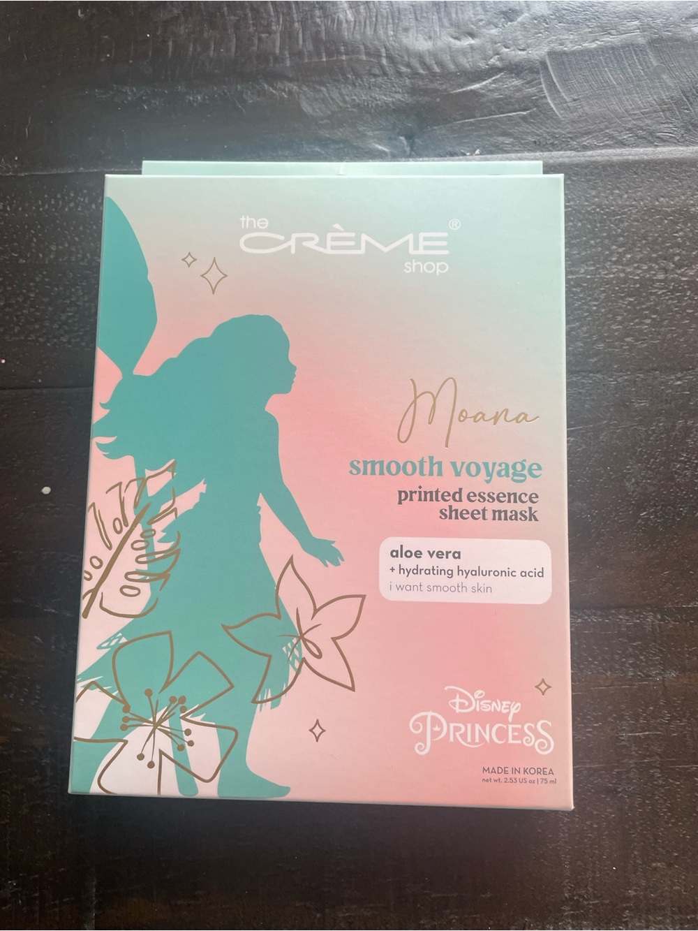 The Crème Shop Moana Smooth Voyage Aloe Vera Sheet Mask - Pink/Teal